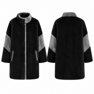 Black and Silver Single-Breasted Tailored Blazer