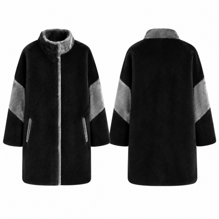Black and Silver Single-Breasted Tailored Blazer