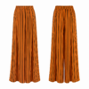 Orange and Black Pinstripe Wide-Leg Pants