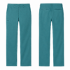 Turquoise and Navy Straight-Fit Pants