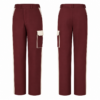 Maroon and Cream Straight-Leg Cargo Trousers
