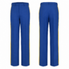 Royal Blue and Yellow Straight-Leg Tailored Trousers